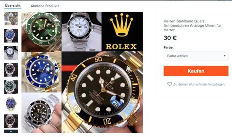 Rolex & Co: Wenn man eine Uhr bei Wish bestellt